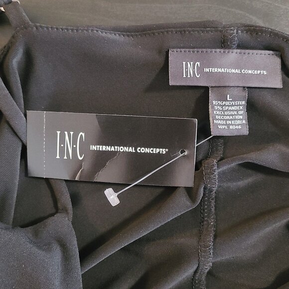 Inc International Concepts Caracas Black Sleeveless Dress Size Large NWT $119 - Picture 7 of 9